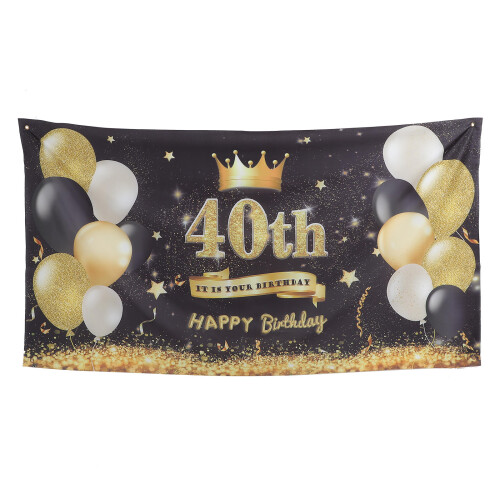 5Pcs Assorted Color Birthday Backdrop Photography Background Banner
