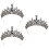 3 Unidades De Tiara Cristal Para Noiva E Vestido De 8