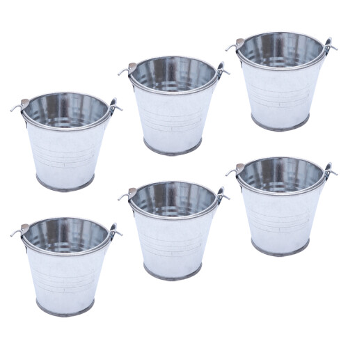 30 Unidades Mini Balde Infantil De Ferro
