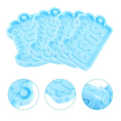 4Pcs De Silicone Para Chaveiro 2023 Pingente Portátil 1