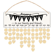 2Pcs Aniversário Calendário Pendurável