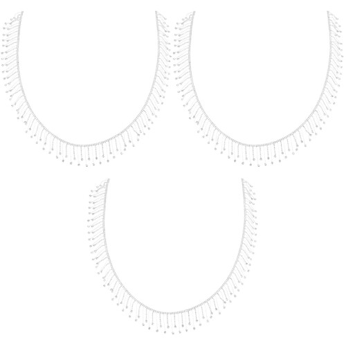 3 Unidades Guarnição De Strass Cortável 2