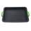 2 Unidades Tabuleiro Silicone Portátil para com Alça Preto 1