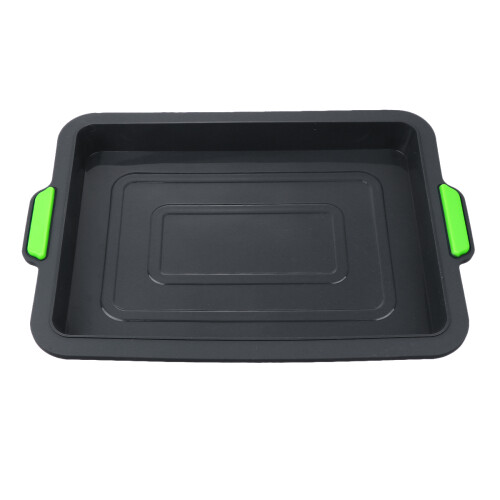 2 Unidades Tabuleiro Silicone Portátil para com Alça Preto