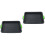 2 Unidades Tabuleiro Silicone Portátil para com Alça Preto 4