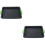 2 Unidades Tabuleiro Silicone Portátil para com Alça Preto 6