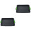 2 Unidades Tabuleiro Silicone Portátil para com Alça Preto 3