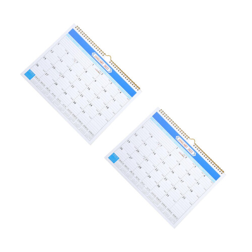 2Pcs Calendário De Parede Planejador De Agenda 2