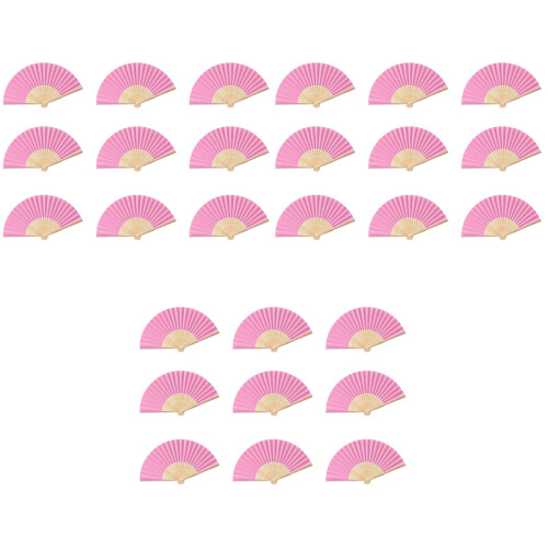 54 Unidades 7 Polegadas Leque Dobrável Para Crianças (Rosa) 2