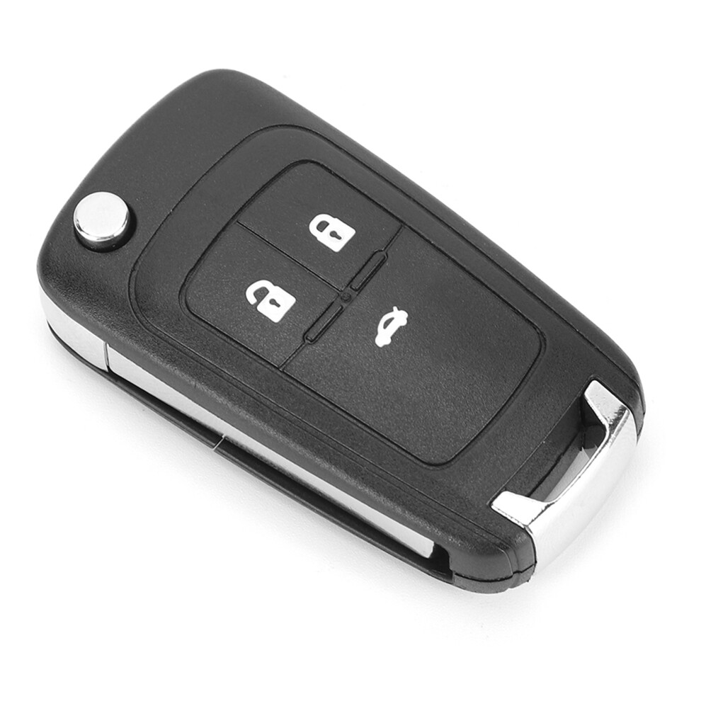 Chevrolet 3 Button Flip Key Fob Shell Cover Robust Easy To Install Black 4301359739907