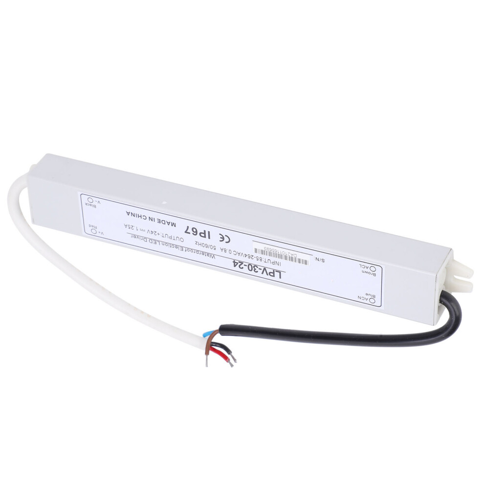 Waterproof Aluminum Alloy Power Supply 24V 30W Ip67 222X30x20mm 8701359744387
