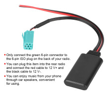 Stereo Radio Bluetooth AUX Adapter kompatibel mit Clio
