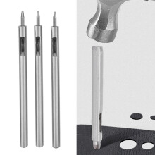 3 Stück Aluminiumstahl Rundlochbohrer Lederhandwerksmesser 1,2 mm Durchmesser