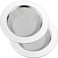 Filtro per lavello con rete anti-intasamento, bordo largo per maggiore stabilità negli scarichi di cucina e bagno, set da 2 pezzi