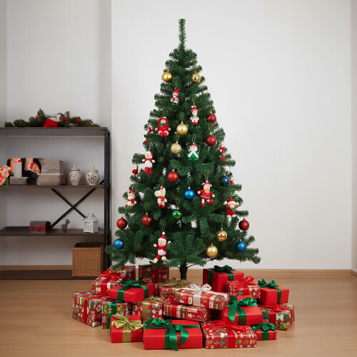 Living And Home 7FT/ 210cm Green Artificial Christmas Tree with Metal Stand 1
