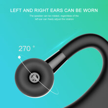 V9 BT 4.1 Single Ear Wireless Headset 270 Rotation for Calls & Voice Control
