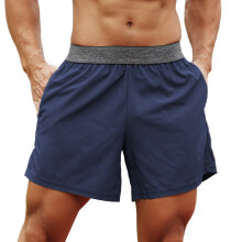 Herren-Sportshorts Elastischer Bund Schnell trocknend Handtuch-Schlaufe Schwarz XL