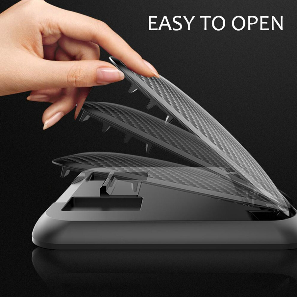 Car Phone Mount Carbon Fiber Universal 3-7 Inch Dashboard Clip Holder 8741359755372