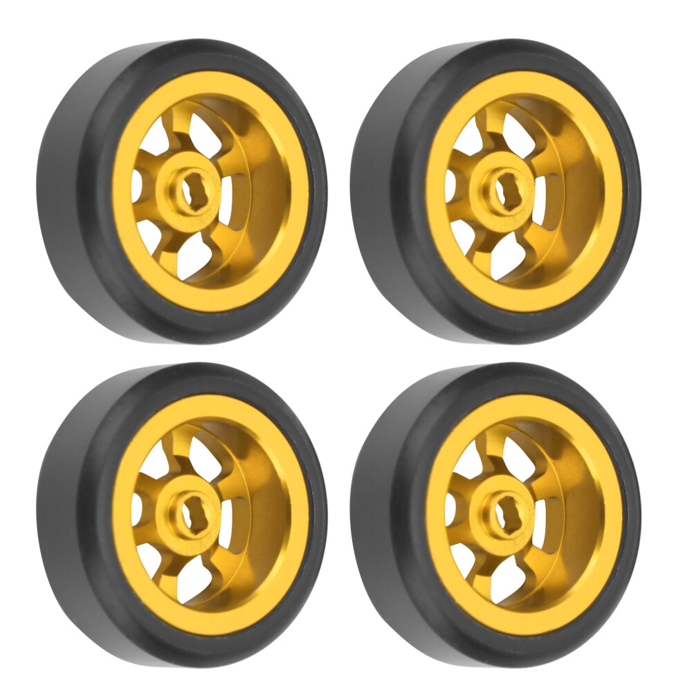 4Pcs Aluminum Alloy Drift Tires For Rc Cars 25Mm Diameter Black 7601359760305