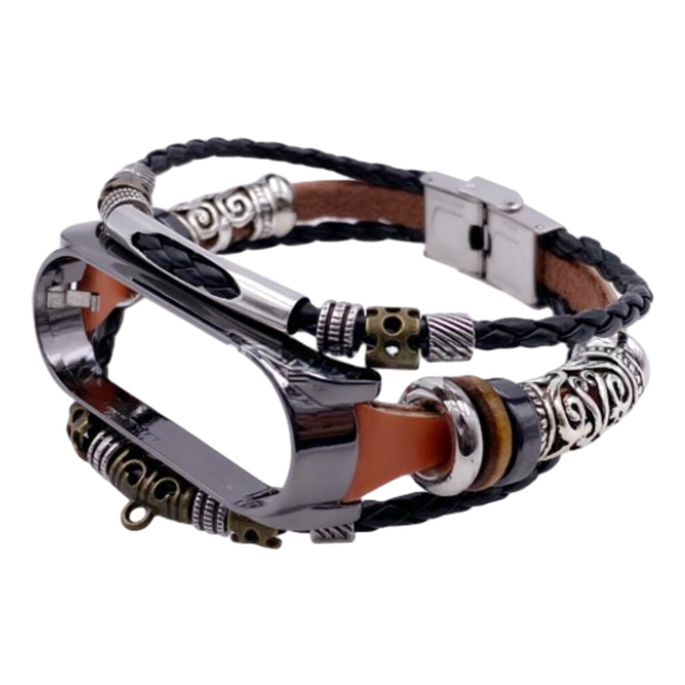 (Brown black) Band Time Bracelet For Mi Band Exquisite Easy To Install High-image-OPC-PMVFH5P-NEW