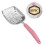 Long Handle Pet Litter Scooper Durable Metal Sift Pink 5