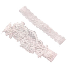 3Paare Elastischer Gürtel Weiß Klassisch Floral Hochzeitsdeko
