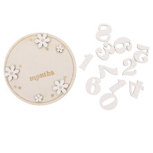 3 Sets Holzkarten Babymonatsringe Dekorative Monatsmarker Holz