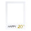 2Stk Happy 20Th Selbermach Papier Bilderrahmen Für 1