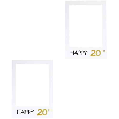2Stk Happy 20Th Selbermach Papier Bilderrahmen Für 2
