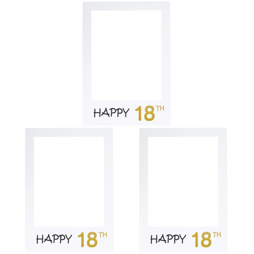 3Stk Happy 18 Selbstgestaltung Papier Bilderrahmen 1