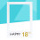 3Stk Happy 18 Selbstgestaltung Papier Bilderrahmen 11