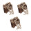 45Stk Khaki Holzstück Party Holzdekor Mit Hohlem Design 10