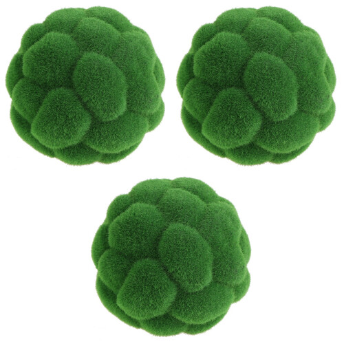 3 Imitiertes Moosgras Kugel Grün 15 Cm 2