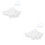 2St Wit Mesh Toys Hammock Speelgoed Opbergen in 6