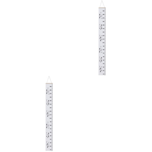 2Stk Kinder Messlatte Weißem Holz Für 2