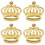 12 Goldfarbene Mit Strass In Kronenform 1