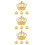 12 Goldfarbene Mit Strass In Kronenform 6