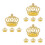 12 Goldfarbene Mit Strass In Kronenform 2
