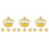 12 Goldfarbene Mit Strass In Kronenform 3