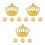 12 Goldfarbene Mit Strass In Kronenform 5
