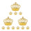 12 Goldfarbene Mit Strass In Kronenform 4