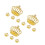 12 Goldfarbene Mit Strass In Kronenform 7