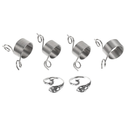 3Sets Zilveren Knitting Ring Met Creatieve Phoenix Voor DIY