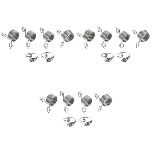 3Sets Zilveren Knitting Ring Met Creatieve Phoenix Voor DIY 2