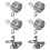 3Sets Zilveren Knitting Ring Met Creatieve Phoenix Voor DIY 11