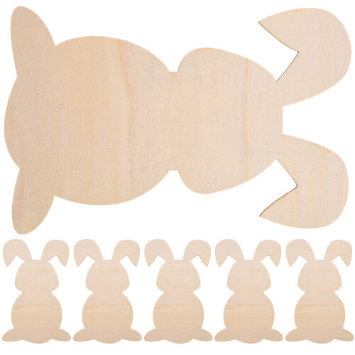 12 Leere Holzscheiben Häschen Holzschnitte