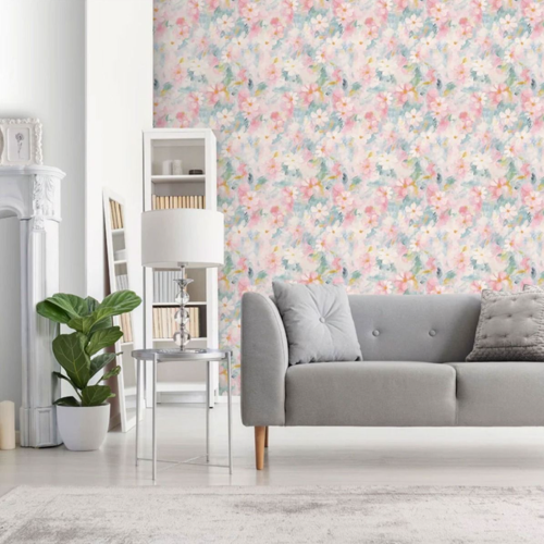 Arthouse Multi Oil Paint Floral Wallpaper Feature Wall 2