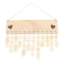 2Sets Holz Dekotafel Hängend Beige Kalender Für Geburtstagsplanung