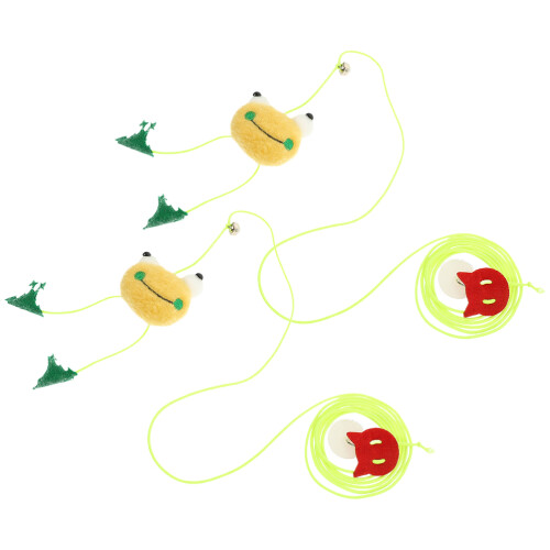 6 Elastische Plüschkätzchen Hängespielzeug Für Katzen 1