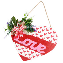 2Stk. Herzförmiges Hängeschild Valentinsherz Wohnaccessoire